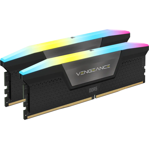 Kit Mémoire RAM CORSAIR VENGEANCE - RGB DDR5 RAM 64 GB (2x32 GB) 6400 MHz CL32 Intel XMP iCUE