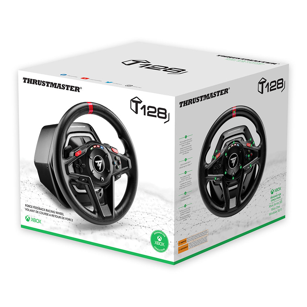 T128 - Volante de carreras con Pedales para Xbox Series X|S, Xbox One, PC