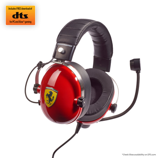 T.Racing Scuderia Ferrari Edition DTS - Casque gaming Ferrari pour PS4, XboxOne, PC et Switch